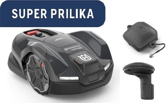 Husqvarna Automower 410XE NERA EdgeCut (za površine do 1500 m²) + EPOS® Plug-in + EPOS® RS1 referentna stanica
